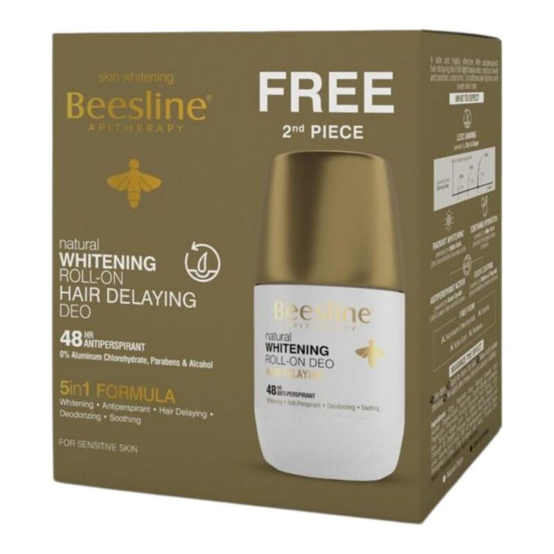 Beesline Whitening Roll-On Deodorant Hair Delaying Promo Pack (1+1)
