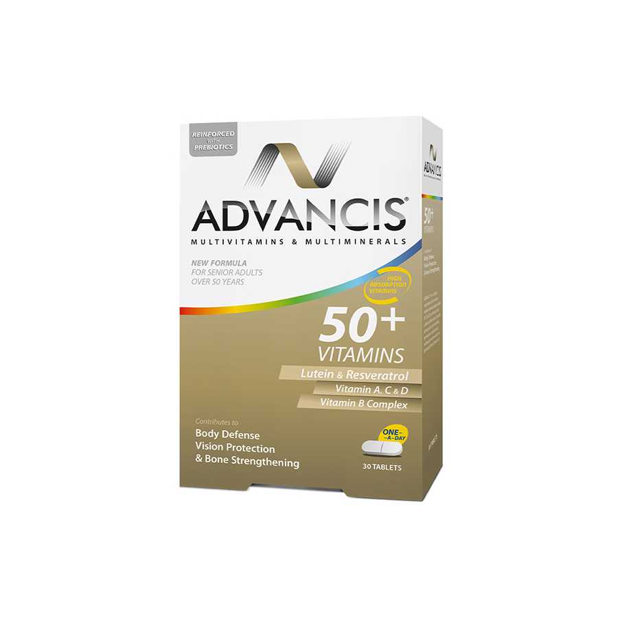 Advancis 50+ Multivitamins & Minerals 30 Tablets