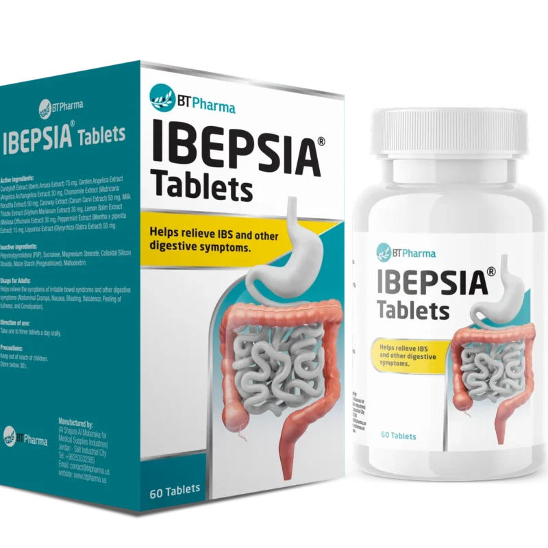 BT Pharma Ibepsia 60 Tablets, a supplement for colon health