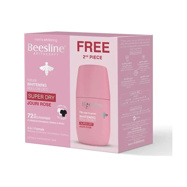 Beesline Whitening Roll On Deo Super Dry Jouri Rose (1+1 Free)