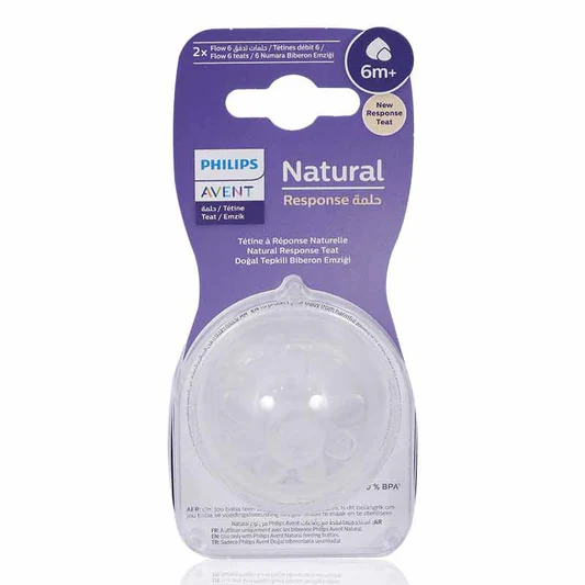 Avent Natural Teats for Thicker Fluids 6 Months + 2 Pieces