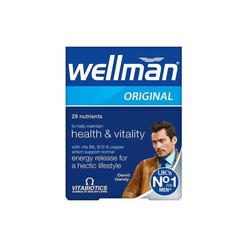 Vitabiotics Wellman Health, Vitality And Energy Release 30 Capsule