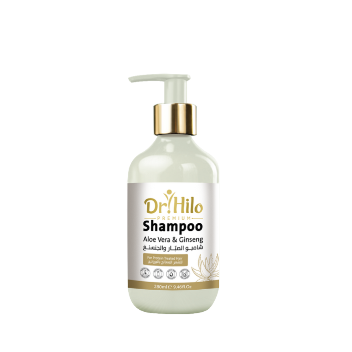 Aloe vera and ginseng shampoo for protein-treated hair