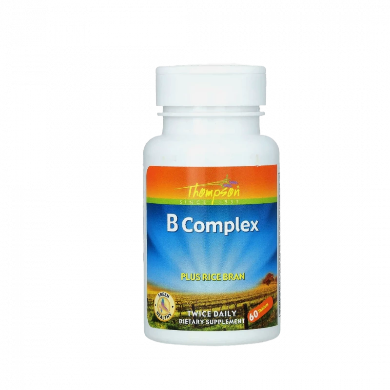 Thompson, B Complex, Plus Rice Bran, 60 Tablets