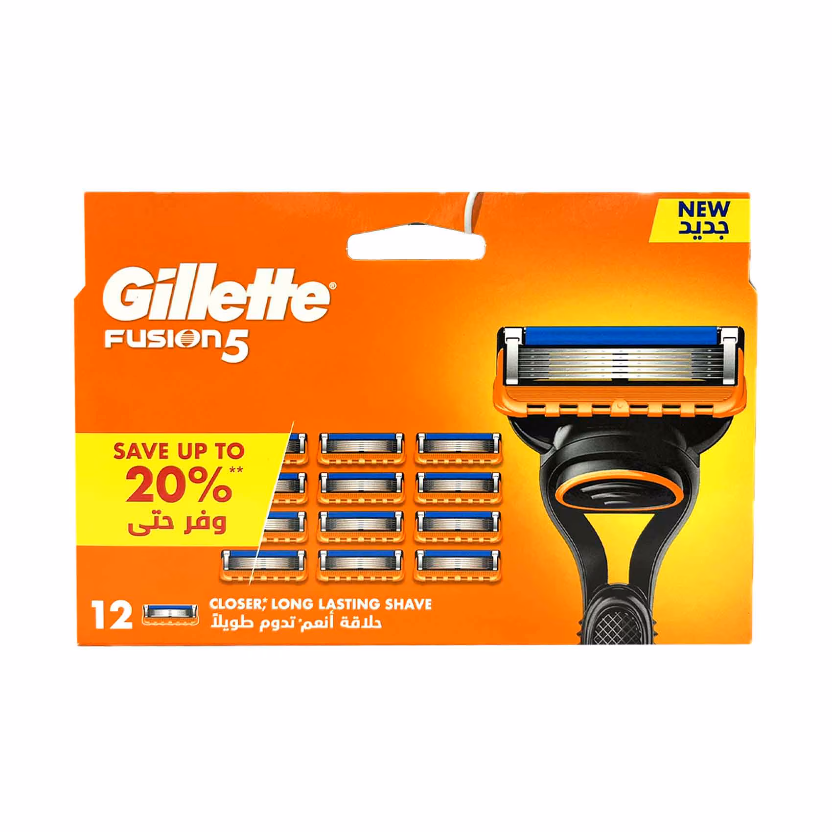 Gillette Fusion 5 Closer Long Lasting Shave 12 Blades
