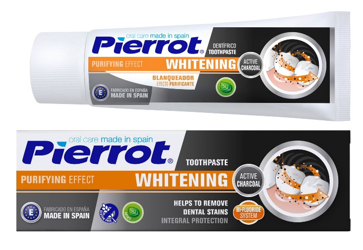 PIERROT WHITENING CHARCOAL TOOTHPASTE WITH ACTIVATED CHARCOAL
