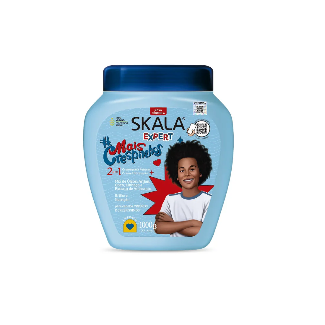 Skala Mais Crespinhos 2 in 1 Kids Hair Cream 1000g -Blue