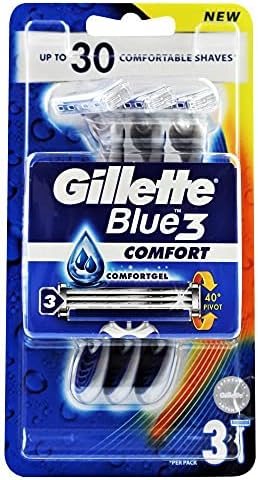 Gillette Blue3 Disposable Men's Razors x3