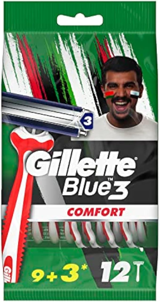 Gillette Blue3 Comfort Disposable Razor: 9+3 Count