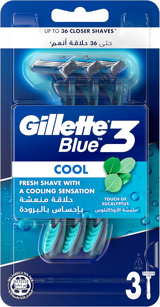 PARAFARM Gillette Blue 3 Razor 3 U Cool.PA Standard Single