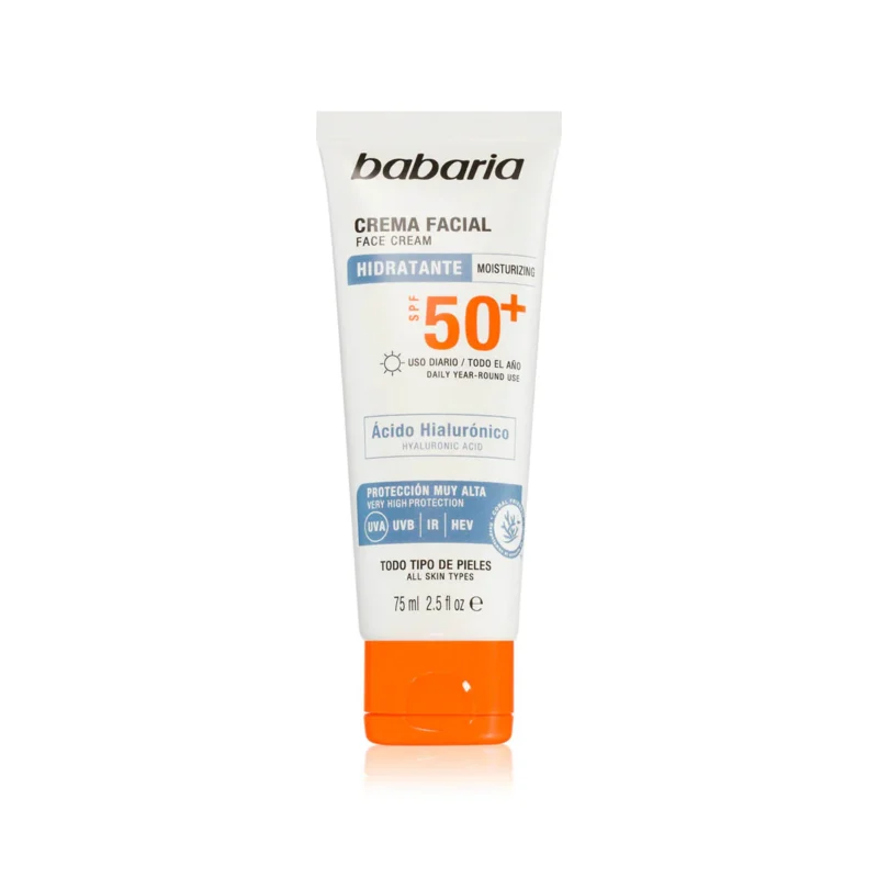 Babaria Hyaluronic Acid Moisturizing Face Cream SPF50 – 75ml