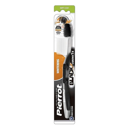Pierrot Black & White Active Charcoal Toothbrush Soft Suave