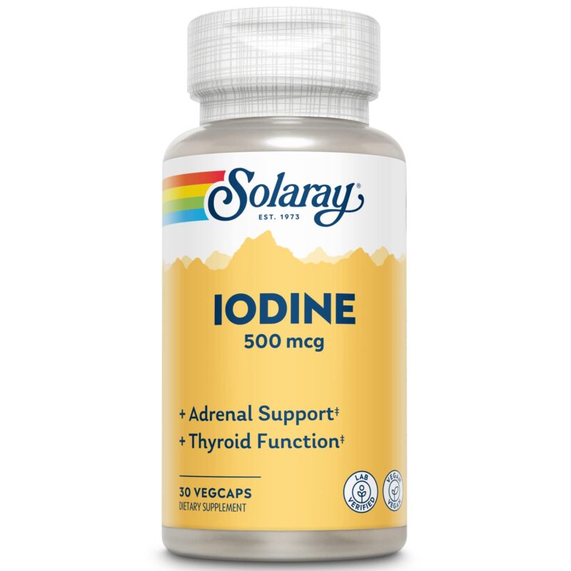 Thyroid health Solaray Iodine 500mcg 30 Capsules