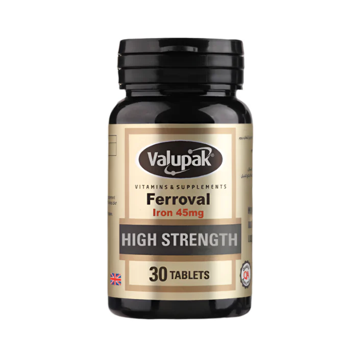 VALUPAK Ferroval Iron 45mg - 30 Tablets
