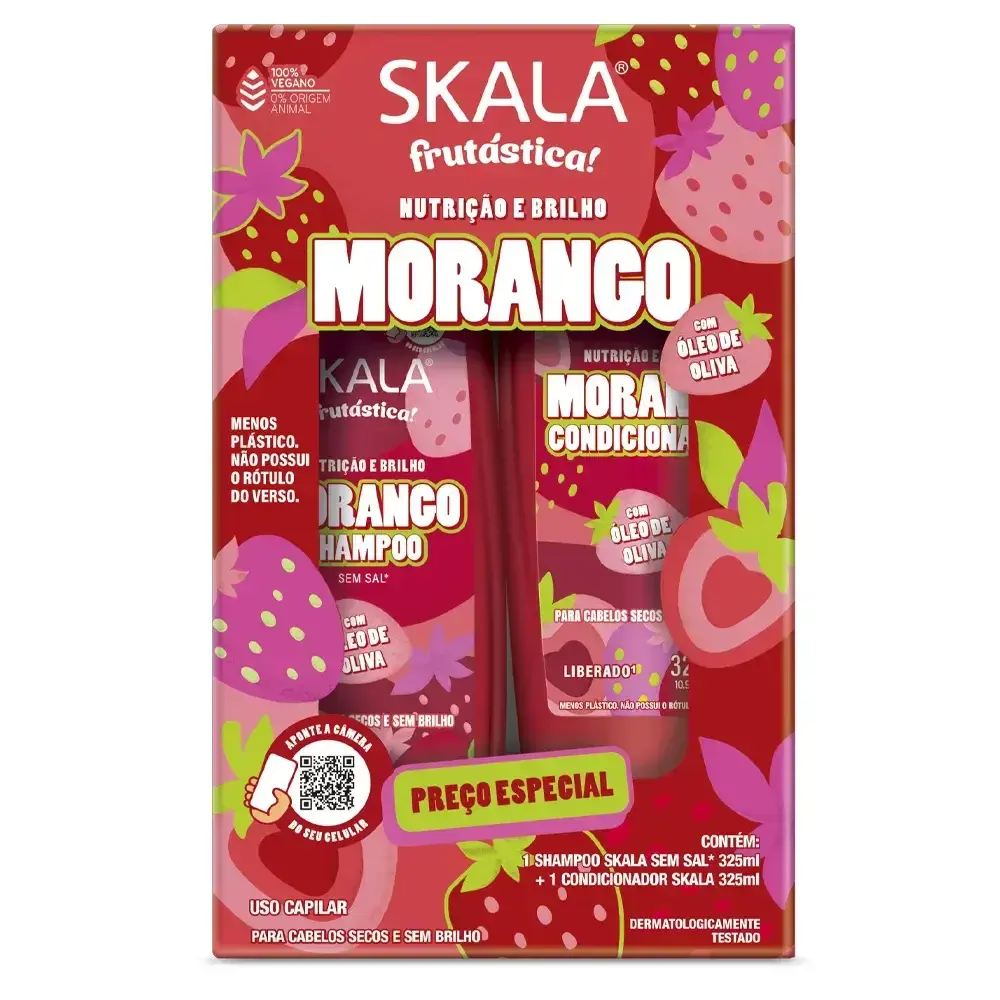 Scala Morango Strawberry Shampoo and Conditioner Set 325ml (2 pieces)