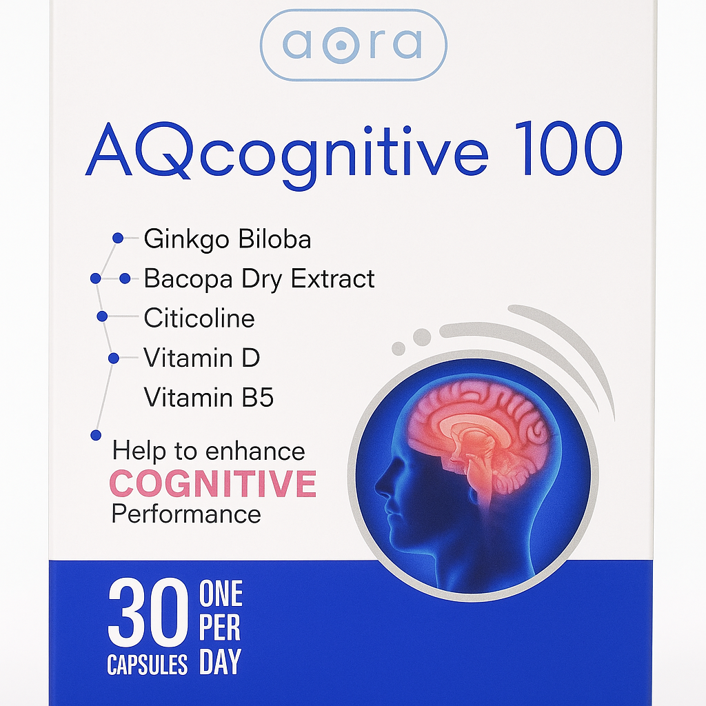 AQCognitive 100 30 Capsules - Dietary Supplement for Increased Concentration