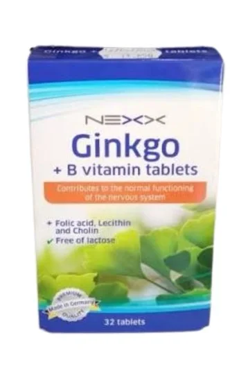 Nexx Ginkgo + B Vitamin 32 Tablets Dietary Supplement